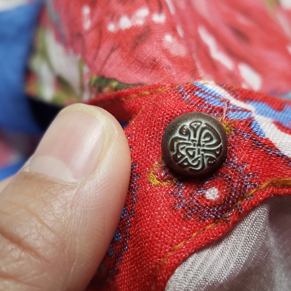 Aratta Silent Journey Indepence Day Dolman Sleeves Shirt Size M Boho Patchwork - Picture 16 of 16